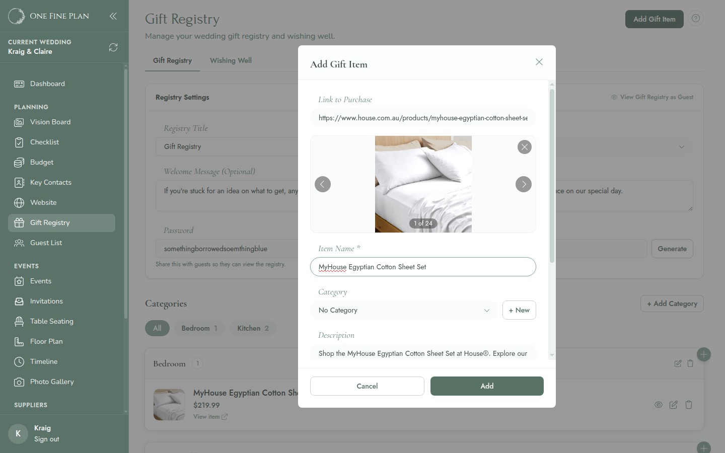 Gift Registry