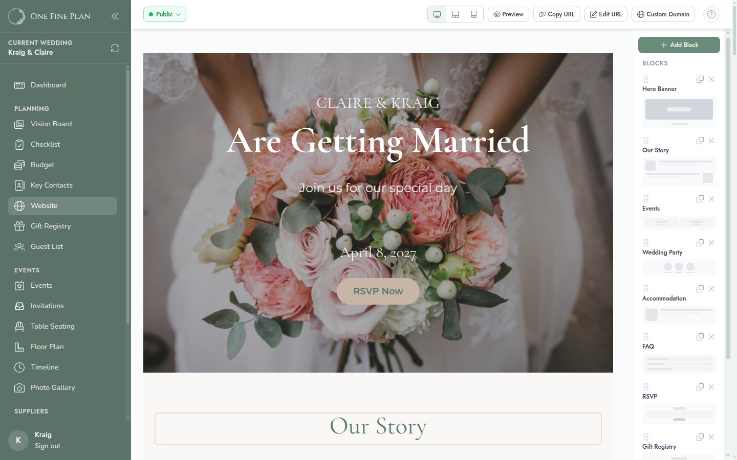Wedding Website Builder